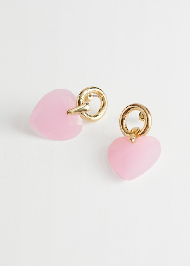 Glass Heart Mini Hoop Earrings | & Other Stories (EU + UK)