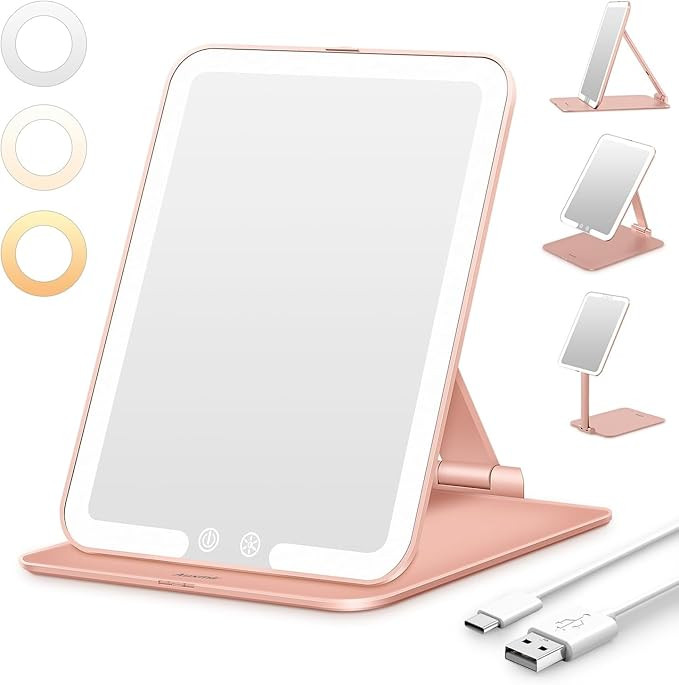 Auxmir Miroir Maquillage Lumineux avec 72 LED, USB Rechargeble, Mirroir Super HD avec Écran Tact... | Amazon (FR)