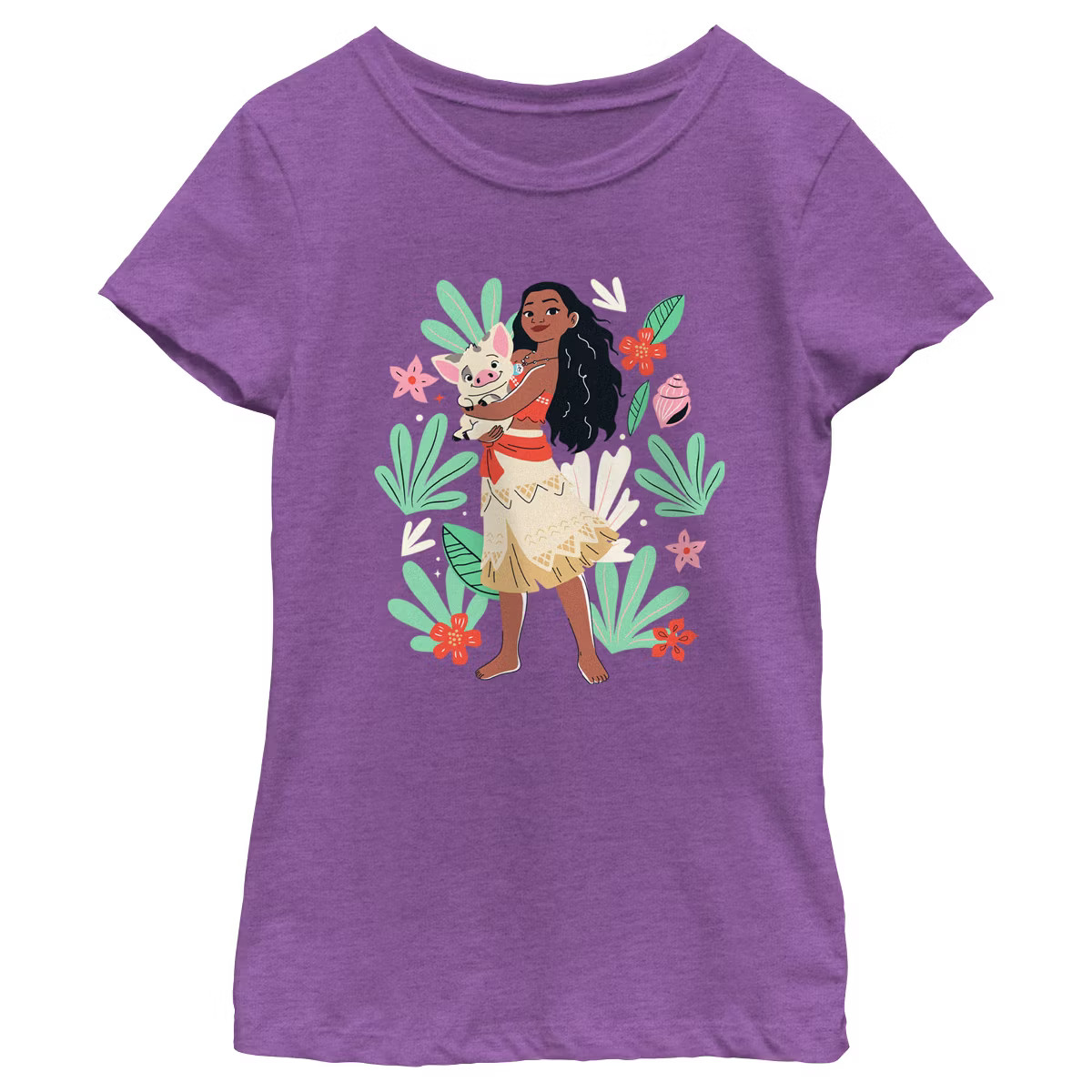 Girl's Moana Tropical Friends T-Shirt | Target