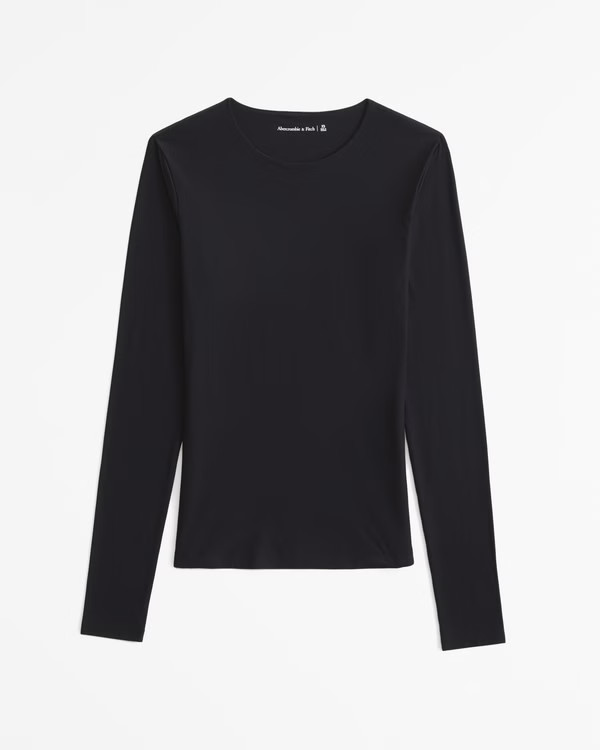 Women's Soft Matte Seamless Tuckable Long-Sleeve Top | Women's Tops | Abercrombie.com | Abercrombie & Fitch (US)