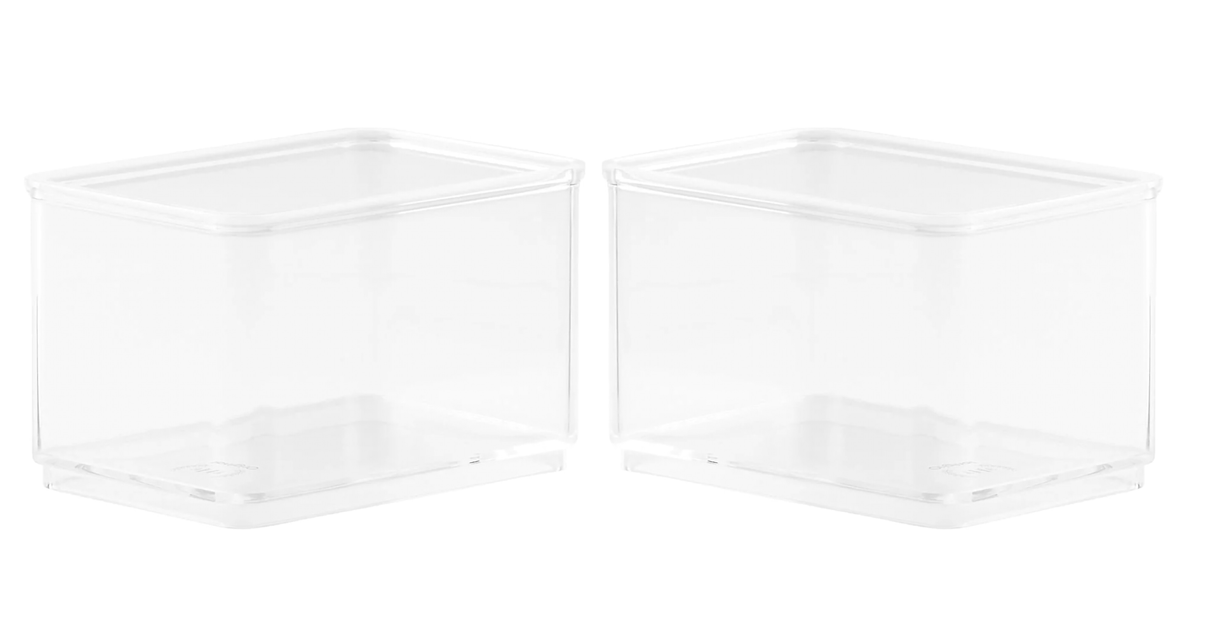 The Home Edit Small Clear Storage Bin Organizer Inserts, 2 Piece, 4.68" x 2.95" x 3.12" | Walmart (US)