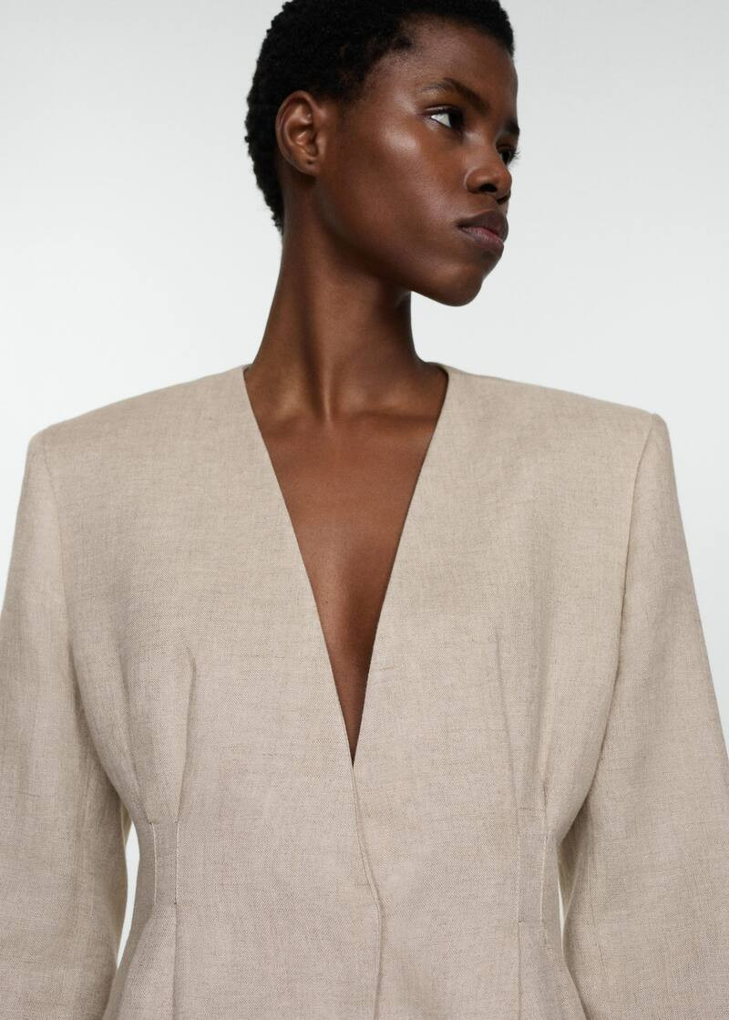 100% linen suit blazer -  Women | Mango USA | MANGO (US)
