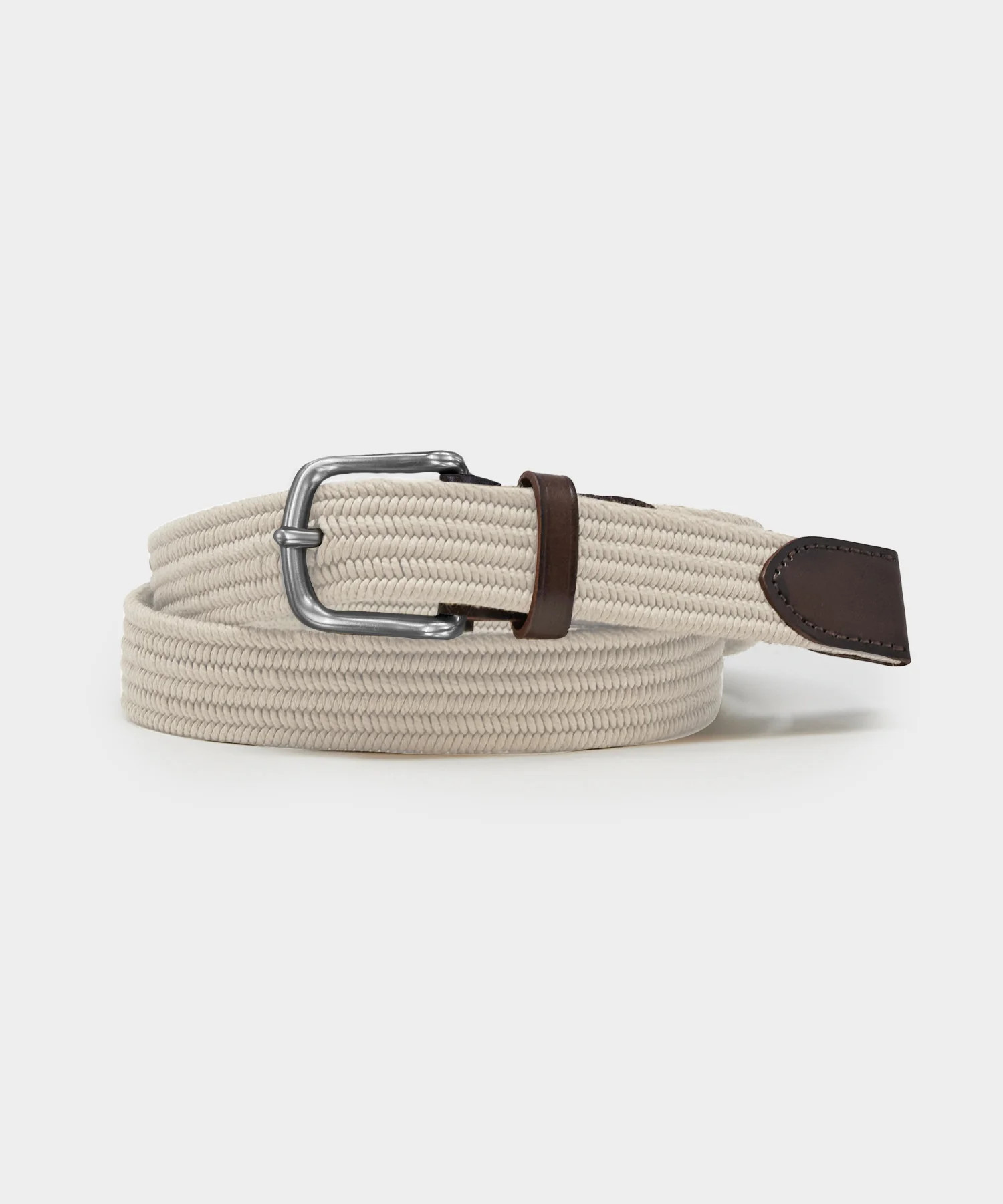 Cotton Stretch Braided belt in Canvas | Todd Snyder