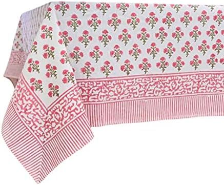 ATOSII 'Gulbahar' 100% Cotton Boho Tablecloth, Handblock Print Linen Table Cloth for Kitchen I Di... | Amazon (US)