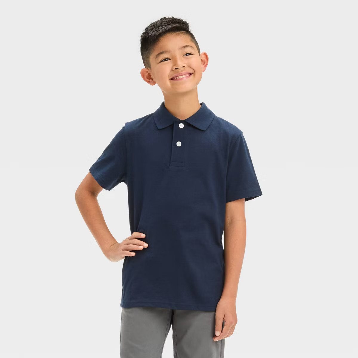 Boys' Short Sleeve Jersey Uniform Polo Shirt - Cat & Jack™ | Target