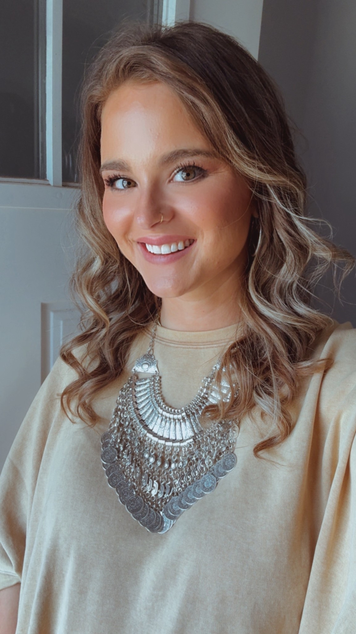 Marrying simple basics with big accessories 💫
Couldn’t find exact necklace, but I dropped similar must-have statement necklaces in my LTK! #StatementStyle

#LTKSpringSale #LTKBeauty #LTKootd