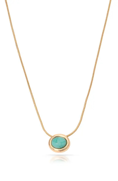 Ettika Semiprecious Stone Pendant Necklace in Turquoise/Gold at Nordstrom | Nordstrom