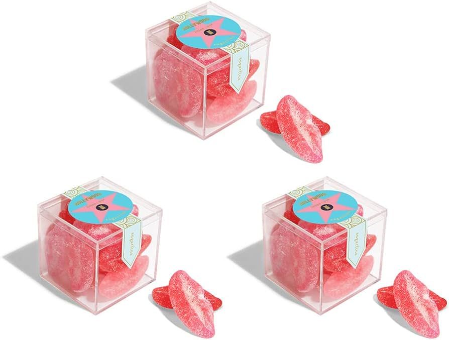 Sugarfina Hollywood Collection Sugar Lips Small Candy Cube, Gummies, 3.2oz, 3 Count | Amazon (US)