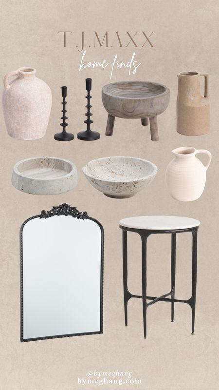Tj Maxx has some really great home decor items right now! Loving the black mirror for under $100 - it looks just like the anthro primrose mirror! 

#LTKhome #LTKFind