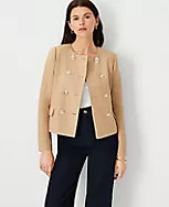 Pique Double Breasted Jacket | Ann Taylor (US)