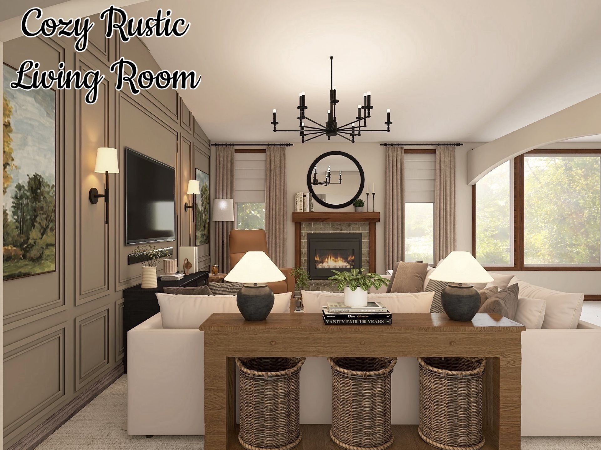 Designed by Olivia
Cozy Rustic Living Room 

#LTKmomlife #LTKHoliday #LTKHome