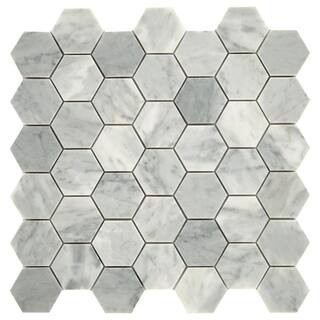 Restore Mist Honed 12 in. x 12 in. Marble Mosaic Tile (0.97 sq. ft./ piece) | The Home Depot