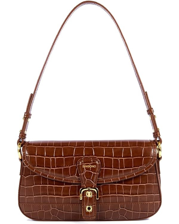 SINBONO Small Purses for Women, Classic Vegan Leather Shoulder Bag Designer Clutch Handbags with ... | Amazon (US)