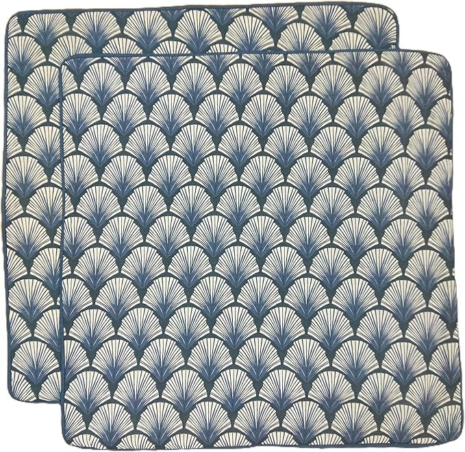 Ridhi Navy Blue Shall Print Print Cotton Throw Pillow Covers for Decorative Couch Pillows for Liv... | Amazon (US)
