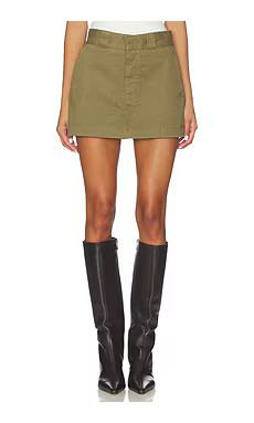 RE/DONE The Ollie Skirt in Army Green from Revolve.com | Revolve Clothing (Global)
