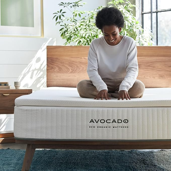 Avocado Eco Organic Latex Mattress Topper - Medium - 3 inch - Organic Cotton Zipper Cover (GOTS &... | Amazon (US)