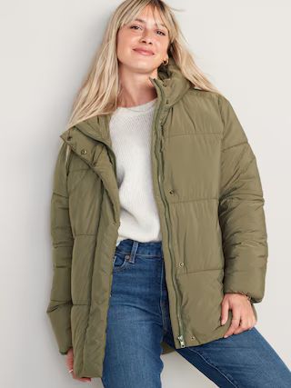 Water-Resistant Hooded Puffer Jacket for Women | Old Navy (US)