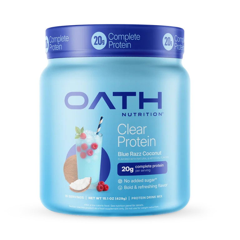 OATH Nutrition Clear Protein Blue Razz Coconut 15 Servings | Walmart (US)