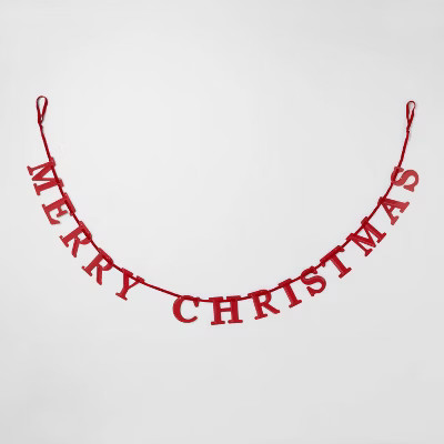 84" Merry Christmas Word Garland Red - Threshold™ | Target