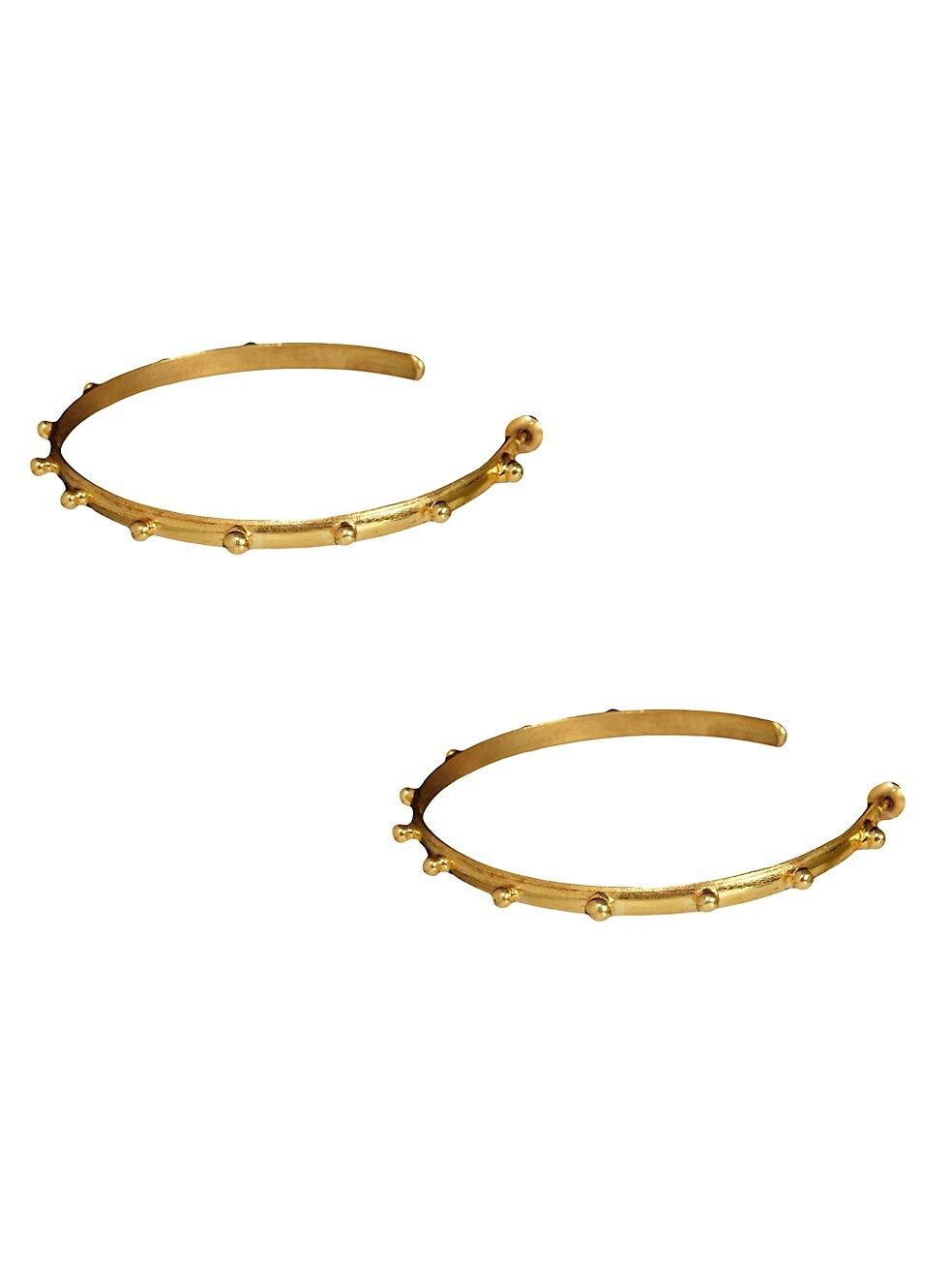 Créole 22K Goldplated Dot Hoop Earrings | Saks Fifth Avenue