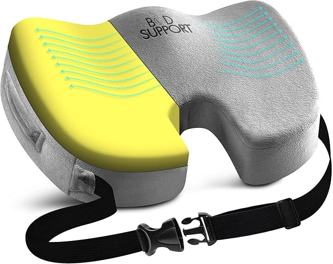 Seat Cushion with Straps - Seat Cushions for Office Chairs, Car Seat Cushion for Tailbone Pain Re... | Amazon (US)