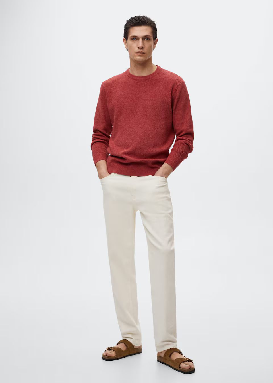 Structured cotton sweater -  Men | Mango Man United Kingdom | MANGO (UK)