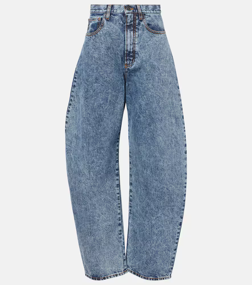 Alaia High-rise barrel-leg jeans | Mytheresa (UK)