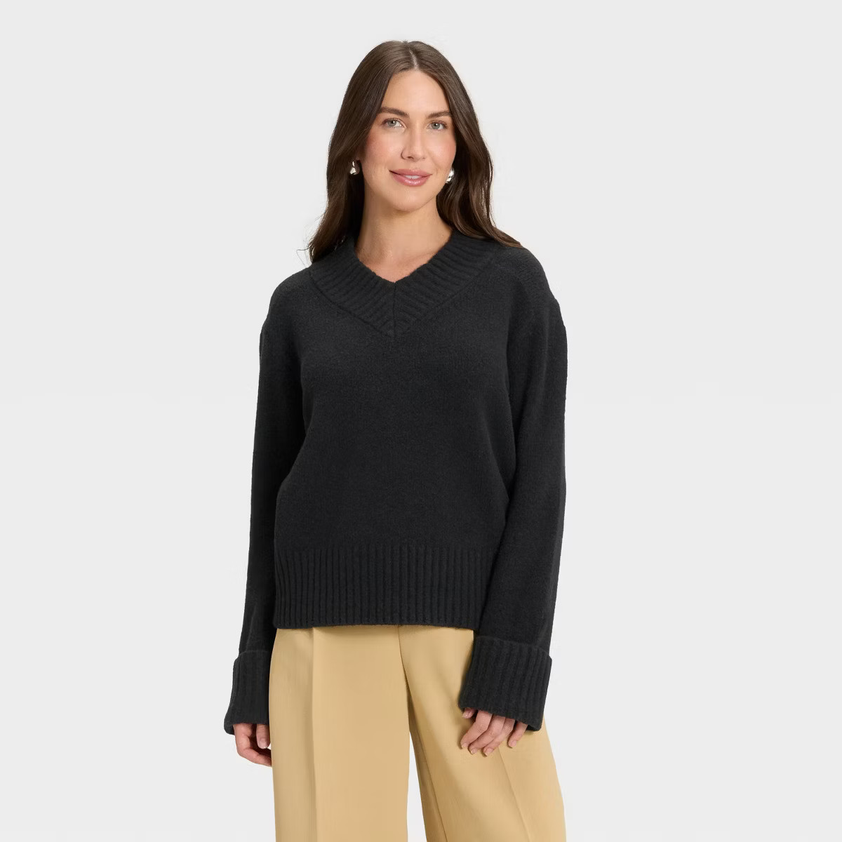 Women's Cozy Knit Boxy Pullover Sweater - A New Day™ | Target
