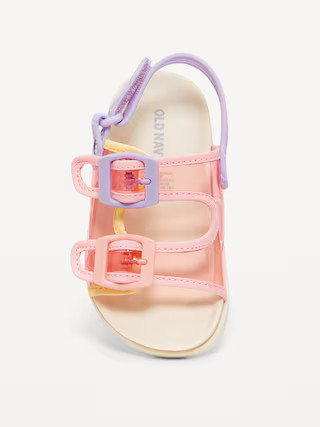 Clear Double-Strap Sandals for Toddler Girls | Old Navy (US)