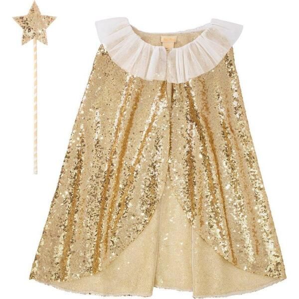 Gold Sparkle Cape Dress Up | Maisonette