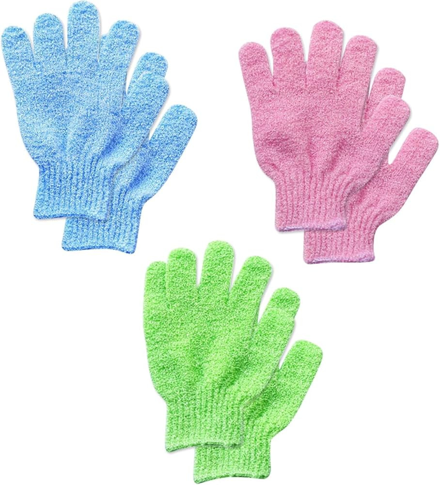 Exfoliating Gloves, Bamboo Shower Gloves, Bath & Body Exfoliating Gloves, Removes Ingrown Hair an... | Amazon (DE)