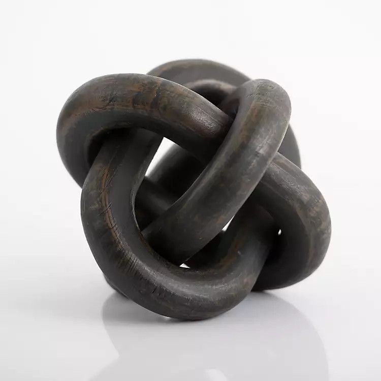 New! Black Distressed Wooden Knot Sculpture | Kirkland's Home