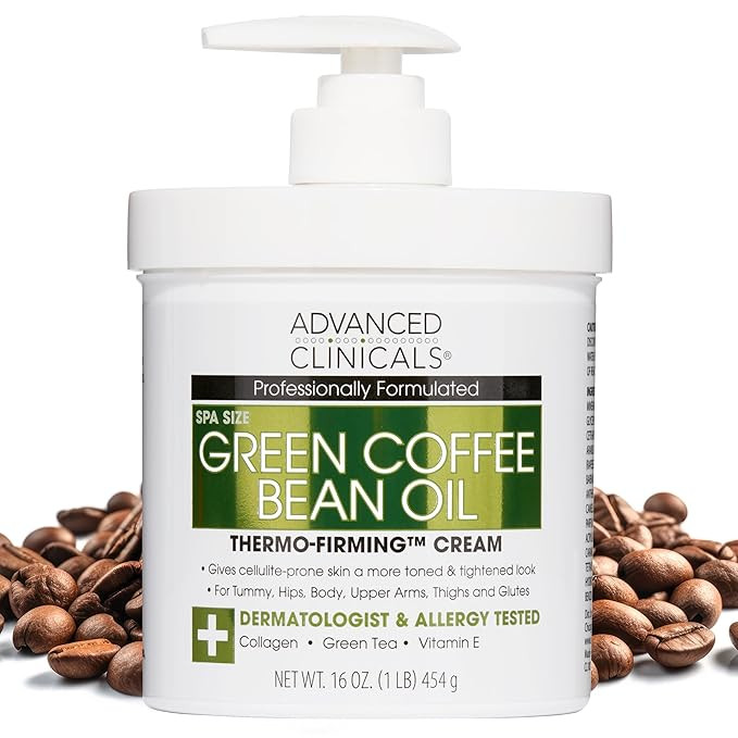 Advanced Clinicals Green Coffee Bean Thermo - Firming Body Lotion | Caffeine Infused Collagen Cre... | Amazon (US)