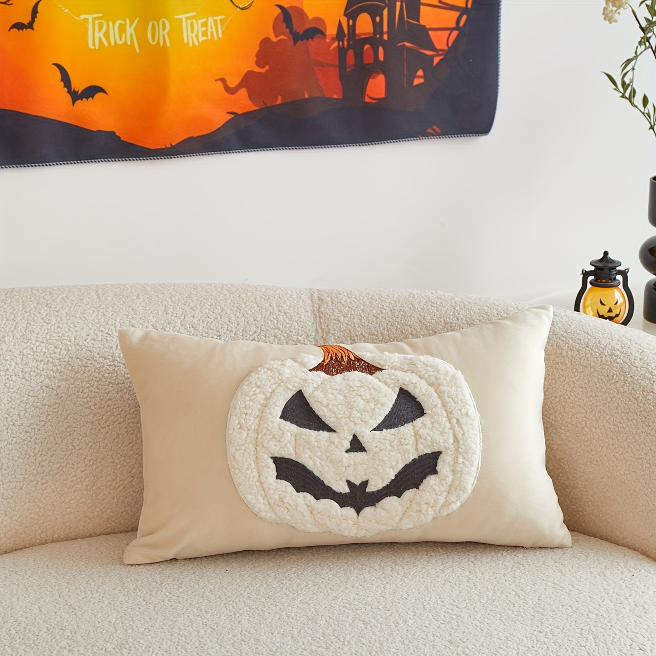 Vintage Halloween Pumpkin Embroidery Throw Pillow Cover - Temu | Temu Affiliate Program