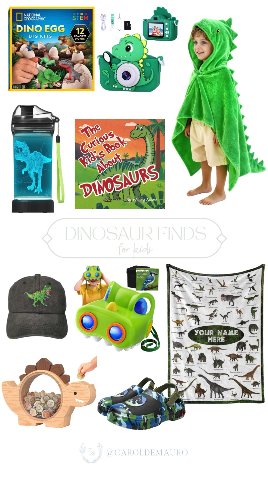 Have a little one who is absolutely obsessed with dinosaurs? I rounded up the cutest dino-themed Amazon finds, from interactive dig kits and binoculars to the coziest hooded towel. Perfect for birthdays, gifting, or just because.

dinosaur toys, gift ideas for kids, toddler gifts, dinosaur theme, boy mom, mom approved

#LTKU #LTKKids #LTKSeasonal