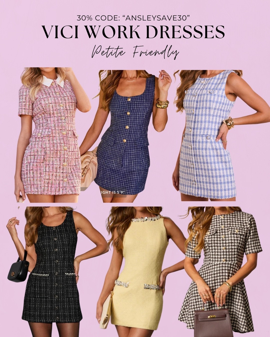 Vici workwear dresses @VICI 

Tweed, workwear, petite fashion, office fits, business casual, work dress, affordable workwearr

#LTKPetite #LTKWorkwear #LTKootd