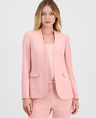 Women's Bi-Stretch Collarless Open-Front Blazer | Macy's