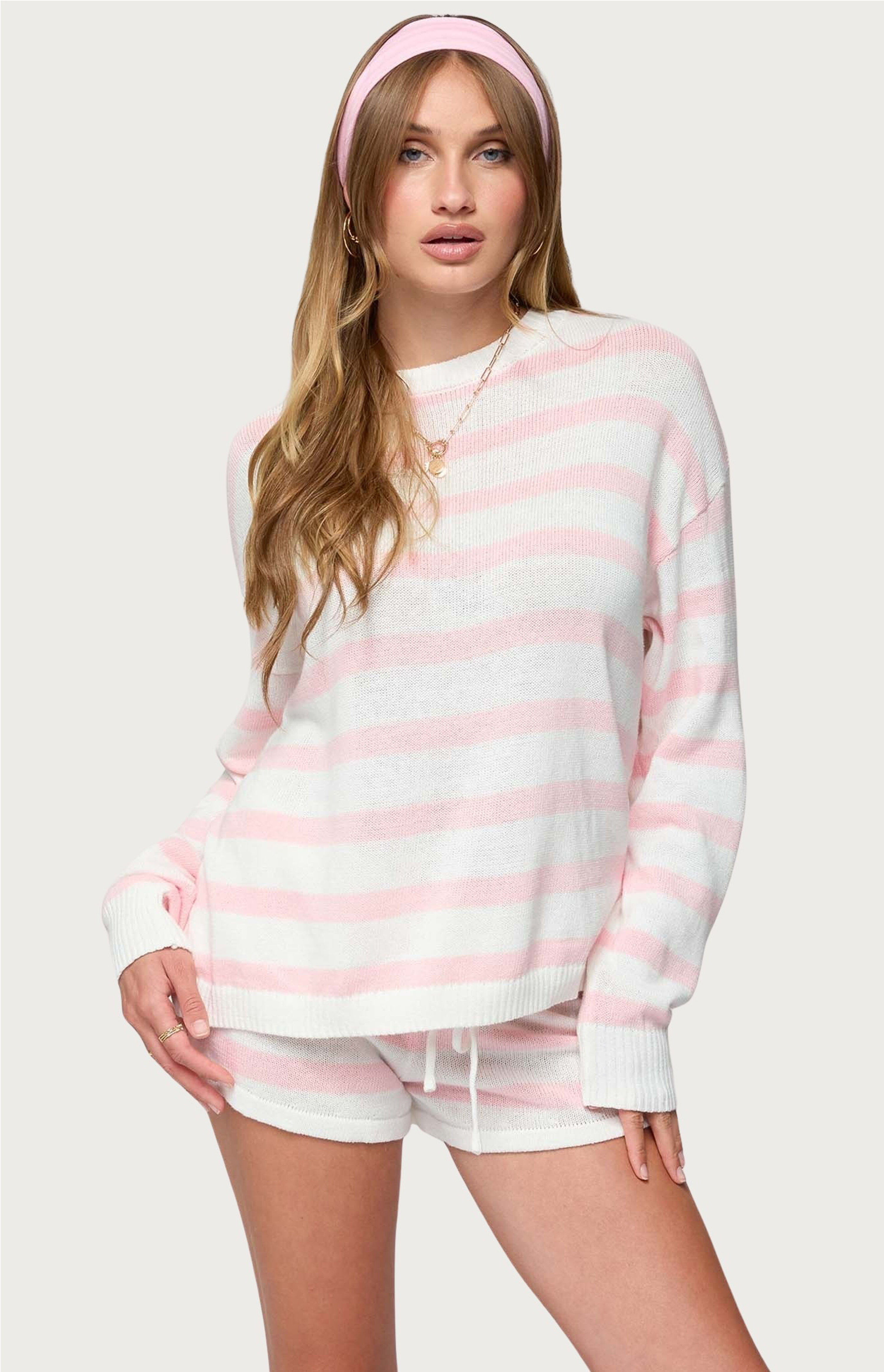 Edikted Amaris Oversized Striped Knit Sweater | PacSun
