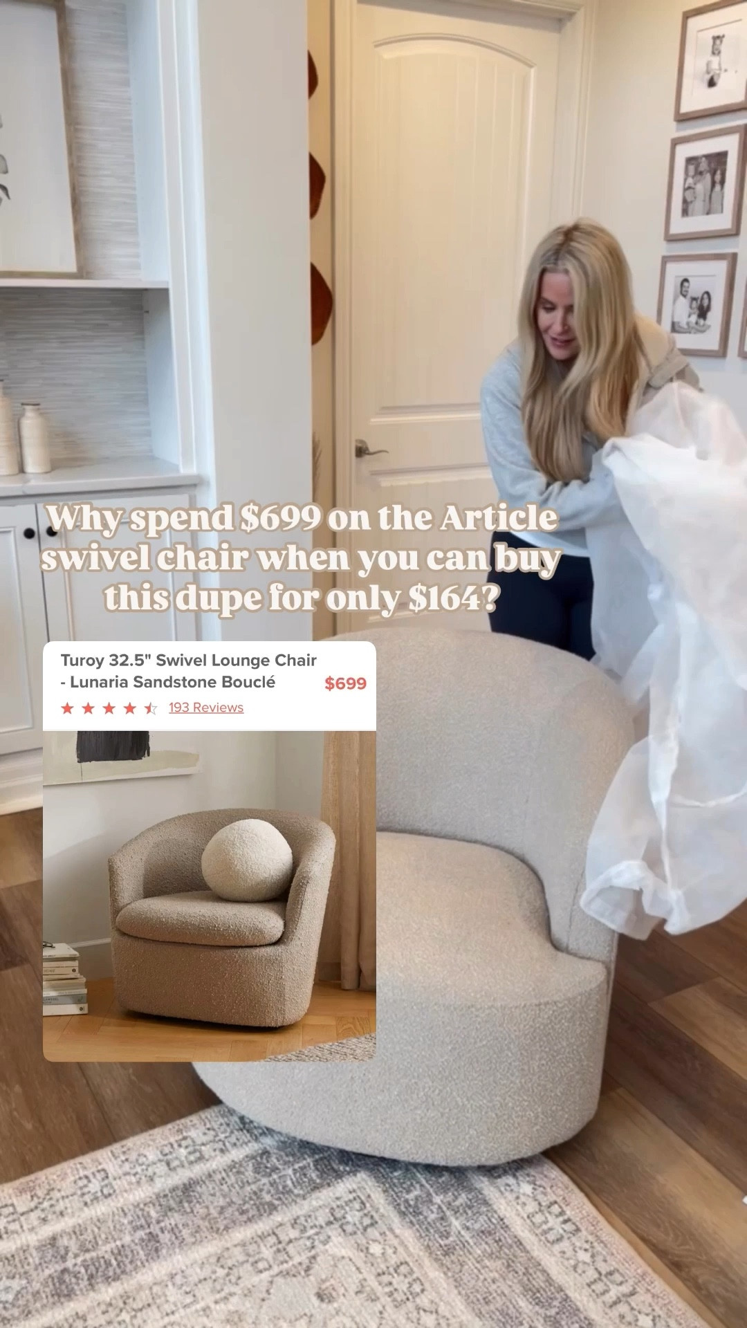 This viral chair has been out of stock for MONTHS! But it’s finally back!!! 😍 

And if you’re not a taupe lover, no worries, it comes in 2 other colors! 🙌🏻😉

#walmartfind #walmarthome #walmart #homedecor 

#LTKHome