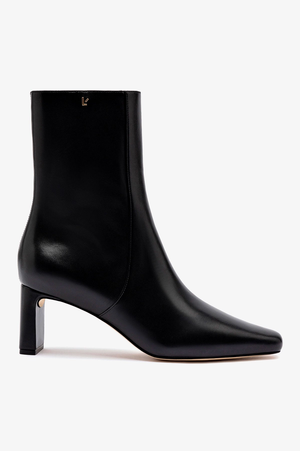 Alexis Bootie In Black Leather | Larroude