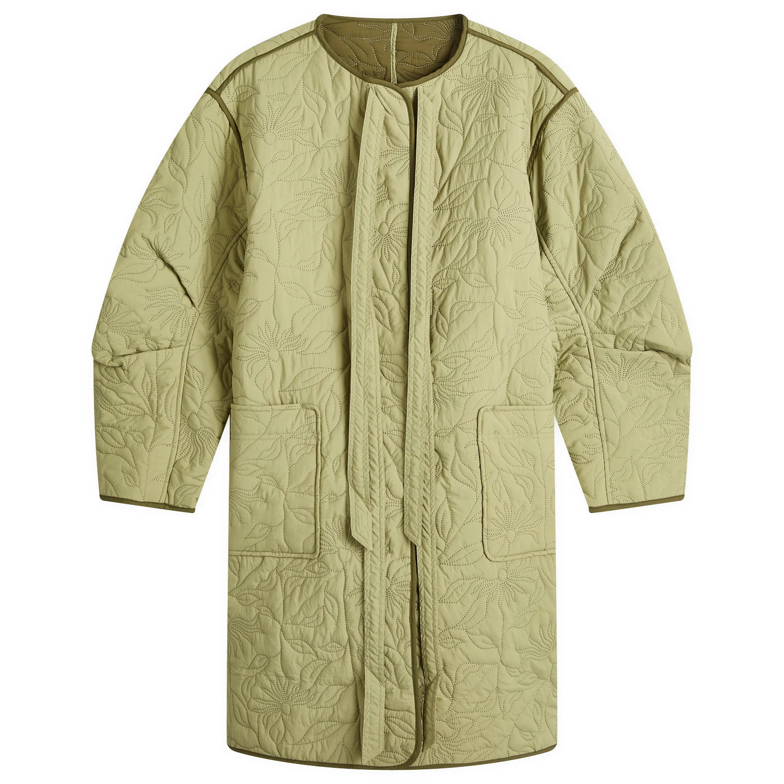 Damson Madder Women's Valentine Reversible Liner Jacket in Green, Size UK 8 | END. Clothing