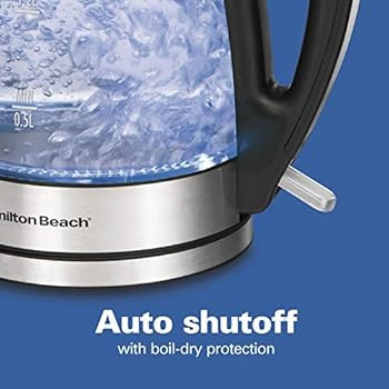 Hamilton Beach 40864 Electric Tea Kettle, Water Boiler & Heater, Cordless, LED Indicator with Bui... | Amazon (US)