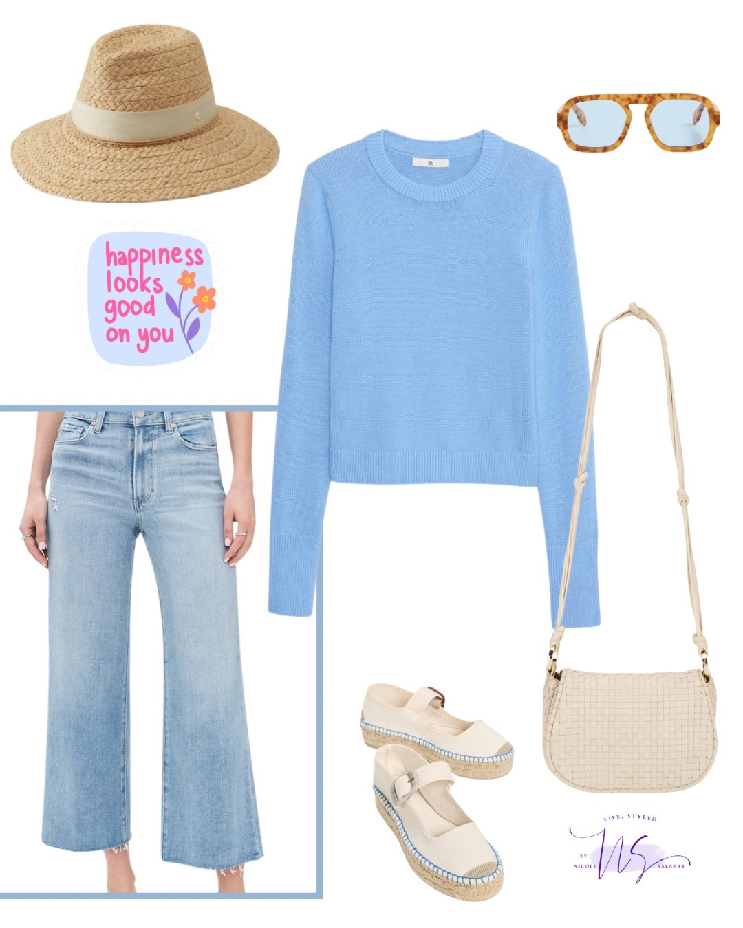 This soft sky-hued knit paired with wide-leg denim and espadrille-inspired flats is the ultimate weekend uniform. Add a straw hat + woven crossbody and you’re set for sunny day adventures.

#LTKSpringEdit #CasualCool #DenimDays #WeekendUniform #EffortlessStyle #LifeStyledByNS
