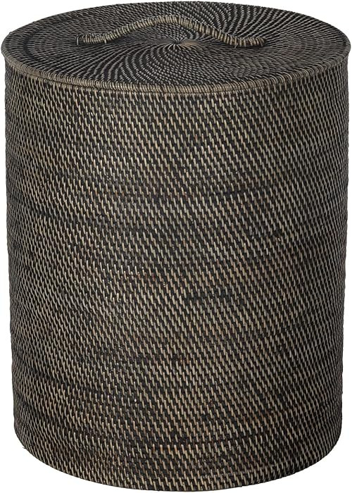 KOUBOO Loma Round Rattan Hamper & Laundry Basket with Lid Removable Liner, Perfect for Home Stora... | Amazon (US)