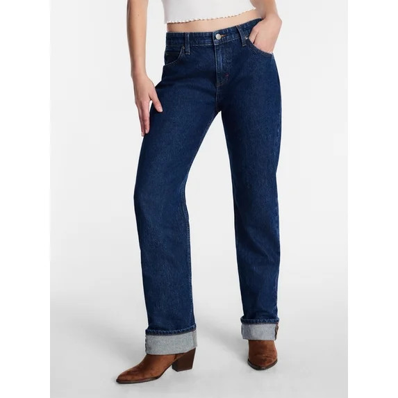 Kacey Lee Women's High Rise Straight Jeans, Sizes 0-18 | Walmart (US)