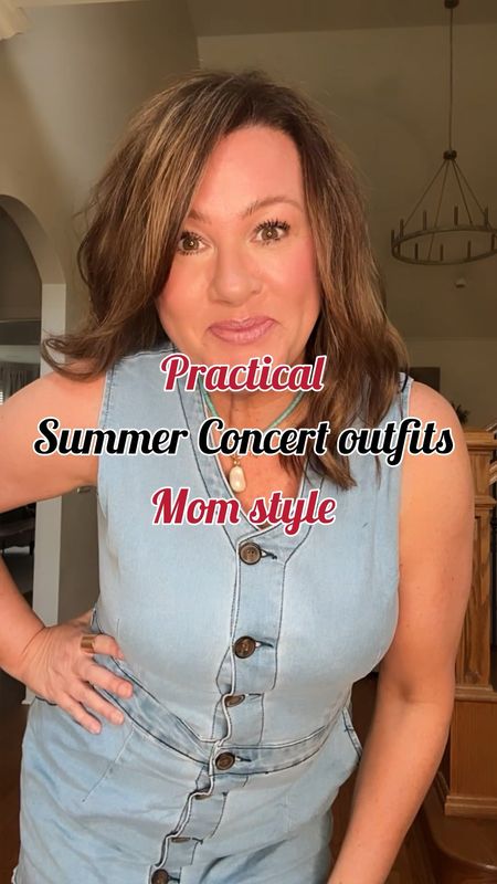 Practical Country concert outfits. Mom Approved. 
Both dresses run true to size. I’m wearing a large in both. The denim dress is stretchy and both very comfortable. 
Shoes runs TTS and I wear a size 8. 

#LTKFestival #LTKVideo #LTKmidsize