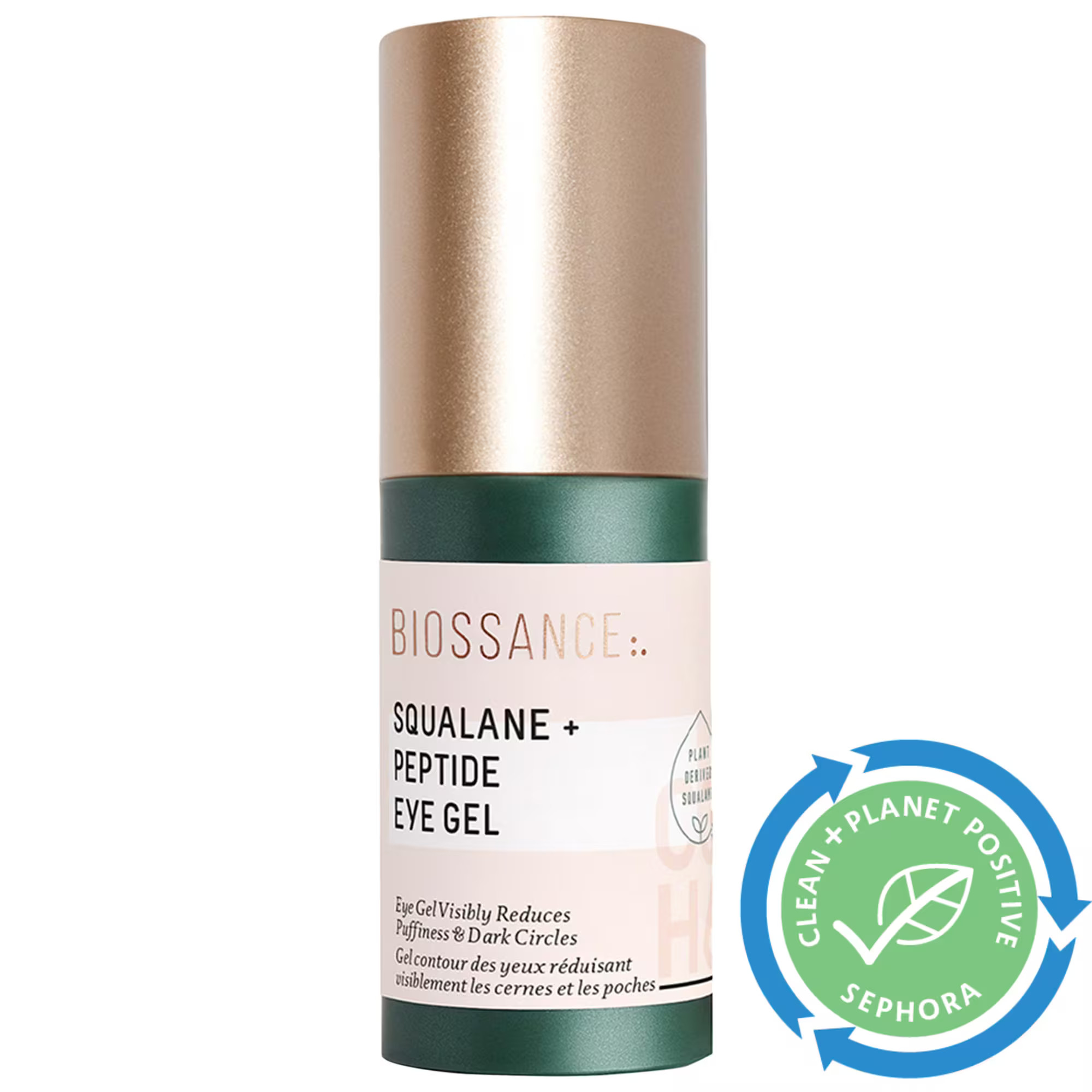 Biossance Squalane + Peptide Brightening & De-Puffing Eye Gel 0.5 oz / 15 mL | Sephora (US)