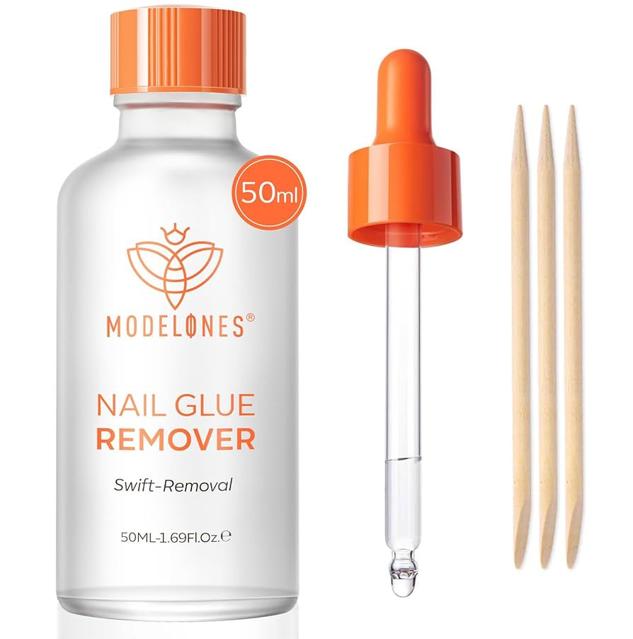 Modelones 50 ML Nail Polish Glue Remover for Press On Nails, Upgrade Clear Stick On Nails Remover... | Amazon (US)