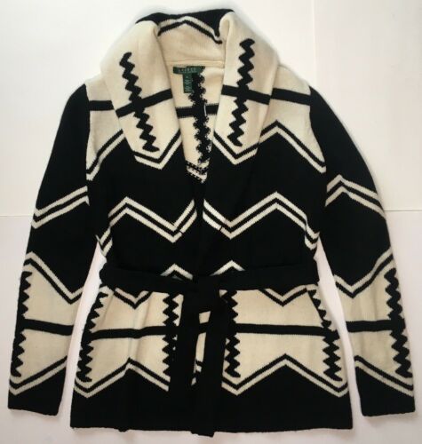 Ralph Lauren Medium Cardigan Knit Sweater Coatigan Lambswool Southwestern Print  | eBay | eBay AU