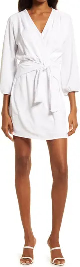 Fraiche by J Long Sleeve Tie Front Dress | Nordstrom | Nordstrom